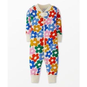 Hanna Andersson HannaJams Colorful Daisy Flower Zip Up Footless Cotton Sleeper